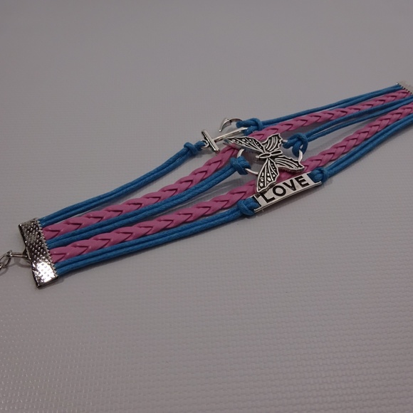 Infinity Love Butterfly Anchor Charm Bracelet - Picture 3 of 4